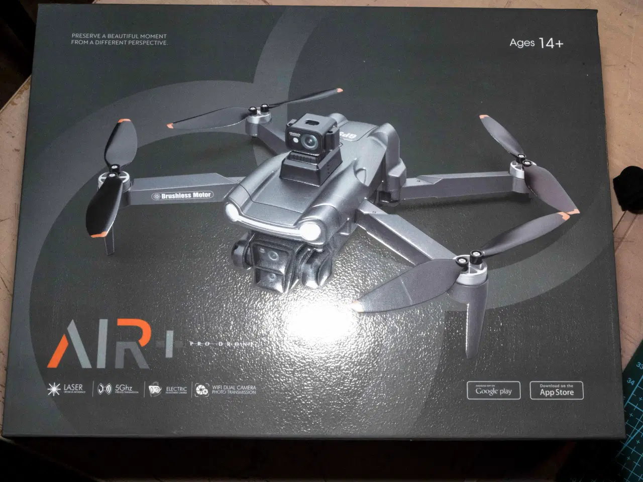 Billede 2 - Drone. Air+ pro drone med GPS, 2 batterier.