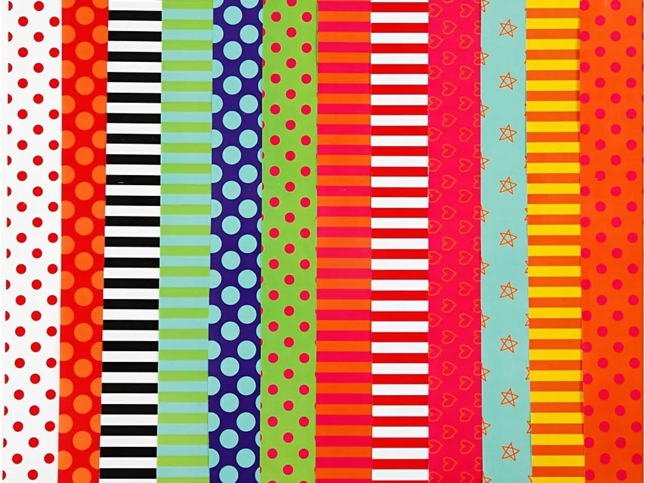 Billede 1 - Glanspapir, mønstret, ark 24x32 cm, 80 g, ass. farver, 50ass. ark/ 1 pk.