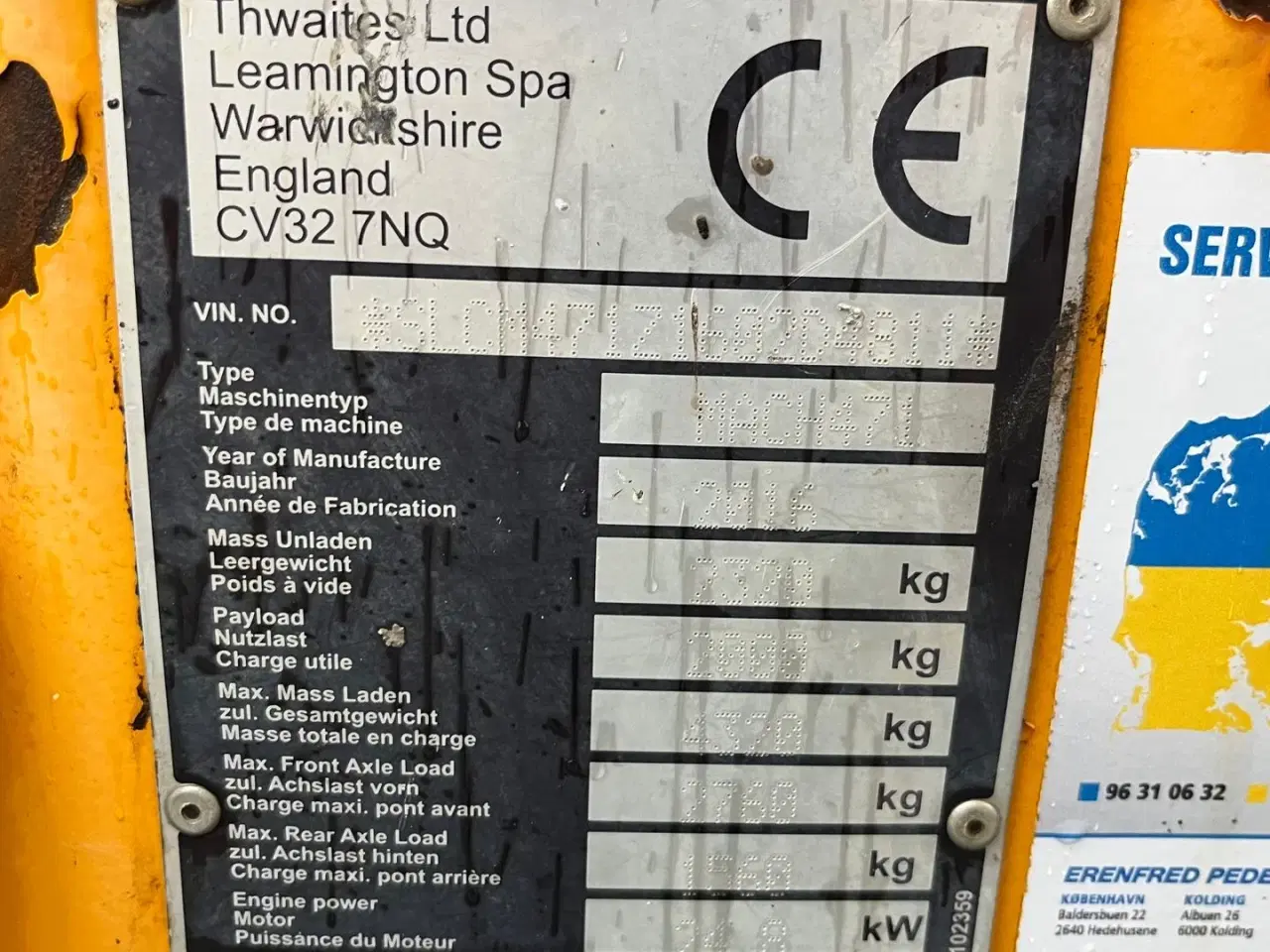 Billede 6 - Thwaites 2 tons Højtip og sving