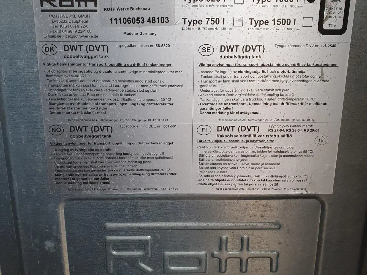 Billede 4 - Diseltank med Certifikat 