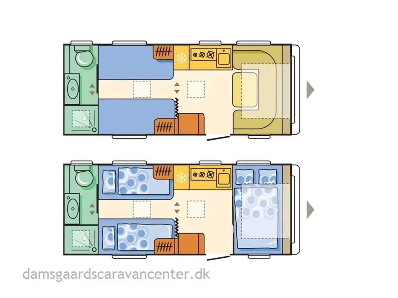 Billede 7 - 2018 - Adria Adora 572 UT   Enkeltsenge-Gulvtemp.-Endebad-telt