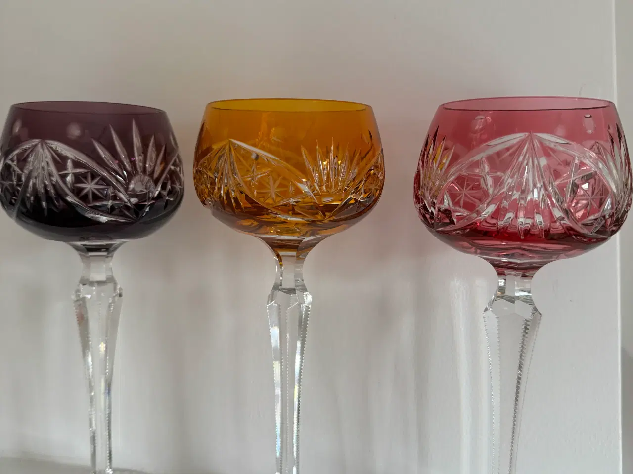 Billede 3 - Bøhmisk krystalglas 3 stk