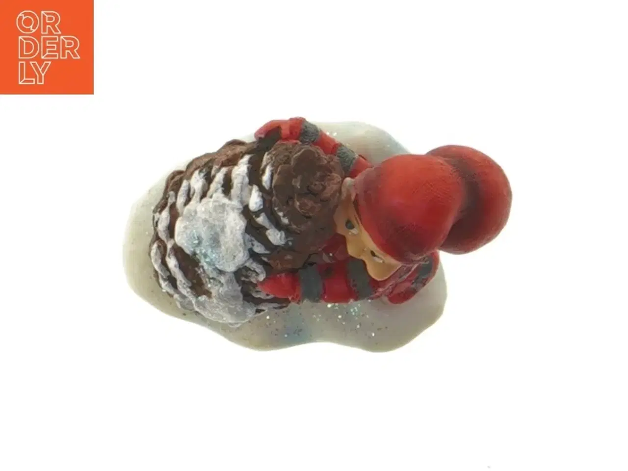 Billede 3 - Rødnisse med grankogle (str. 8 cm)