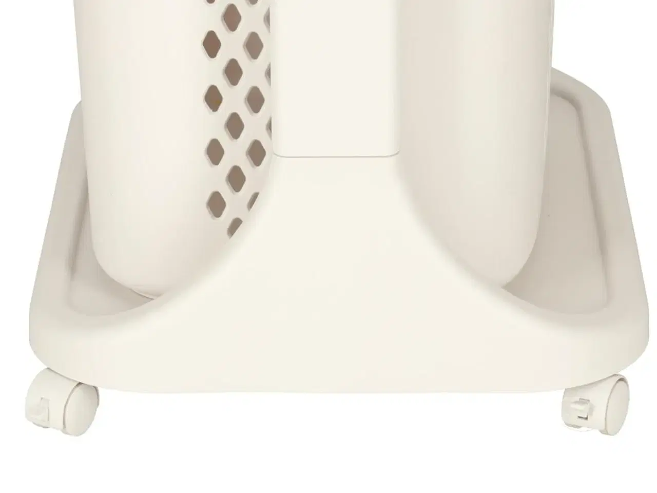 Billede 6 - Vasketøjskurv med dobbelte kurve på hjul – plast, 44 × 77,5 × 32 cm