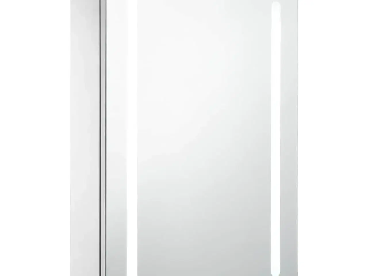 Billede 2 - Badeværelsesskab med spejl + LED-lys 50x13x70 cm