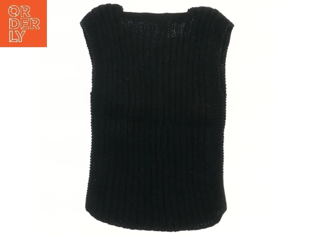 Billede 2 - Sort strikket vest (str.  25x40 cm)