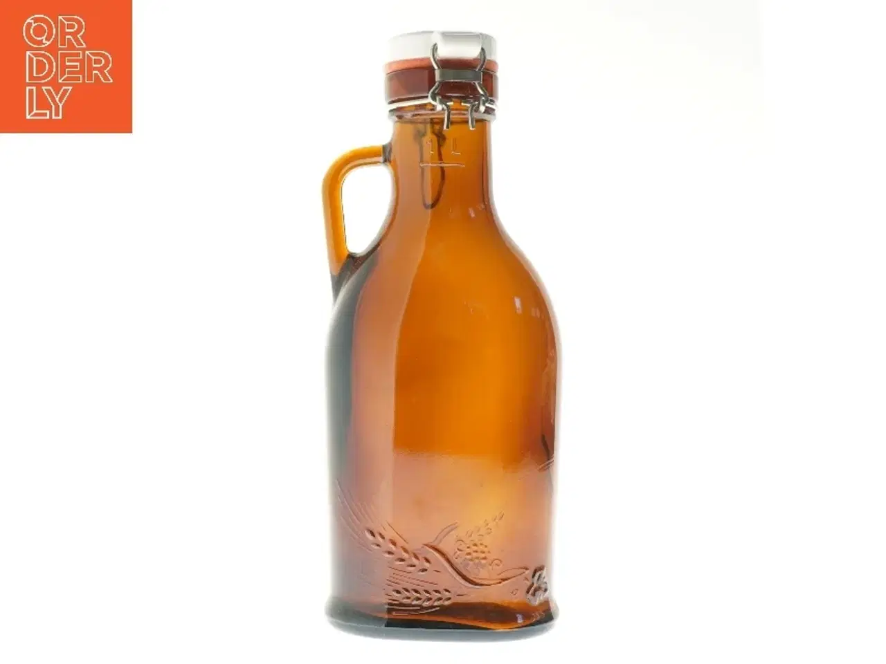 Billede 2 - Glasflaske med patentlåg (str. 29,5 cm)