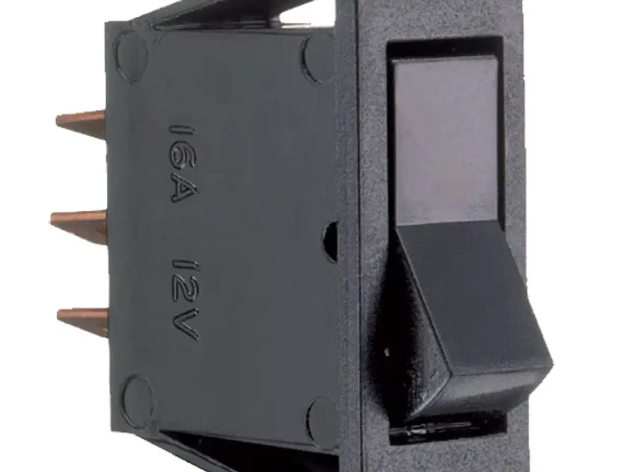 Billede 1 - Kontakt firkantet omskifter sort 10amp