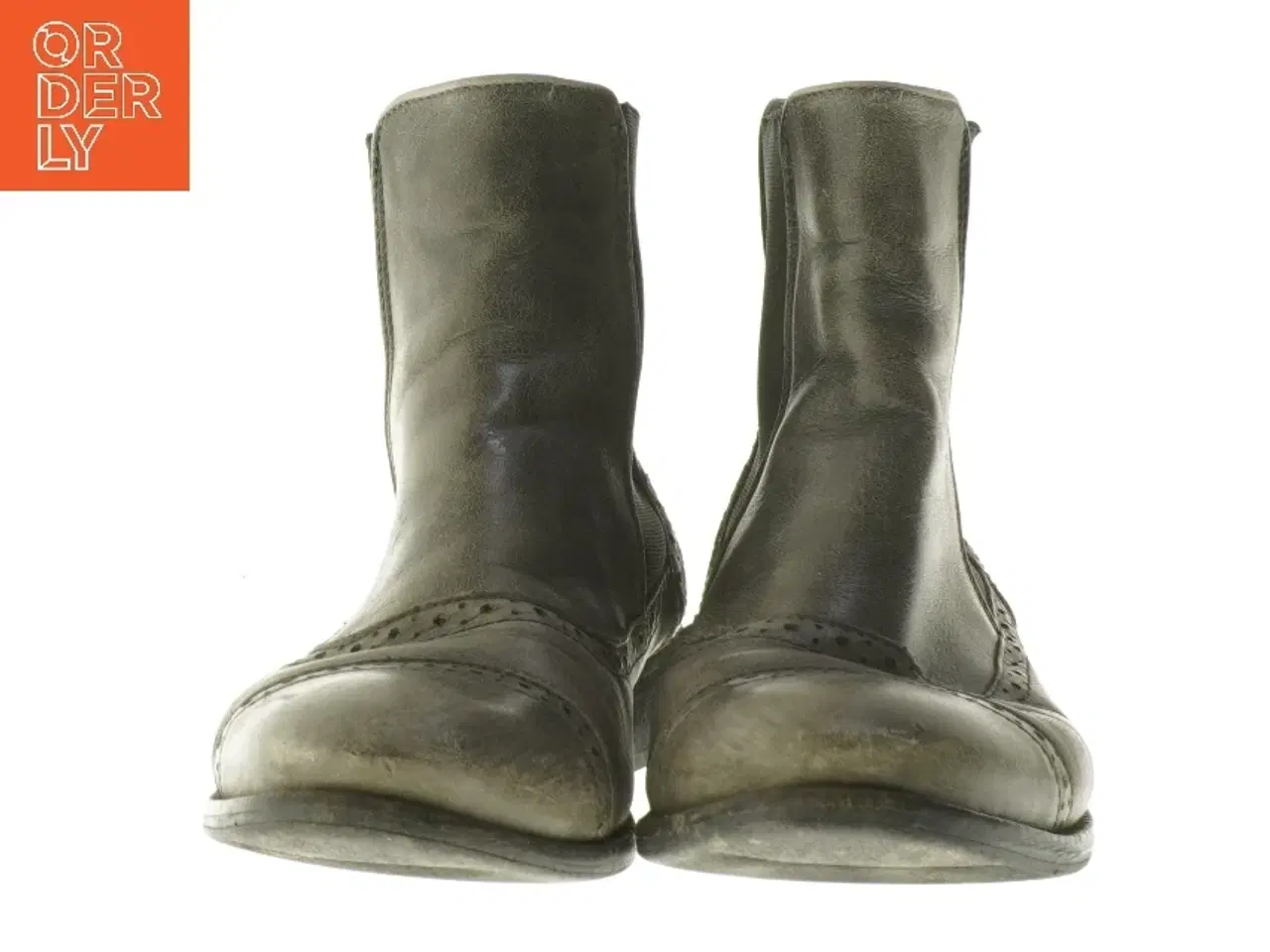 Billede 4 - Grå læderstøvler (str. 38 )