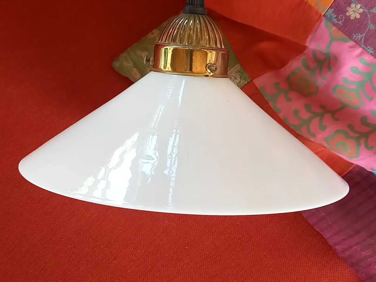 Billede 2 - Skomagerlampe med glasskærm 