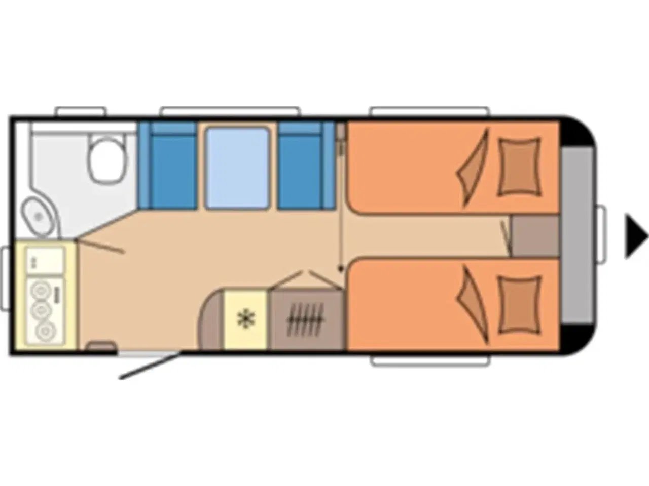 Billede 4 - 2024 - Hobby Excellent 460 SL   Hobby 460 SL Excellent model 2024 inkl. fordelspakke - Enkelt senge - kan ses nu hos Camping-Specialisten.dk