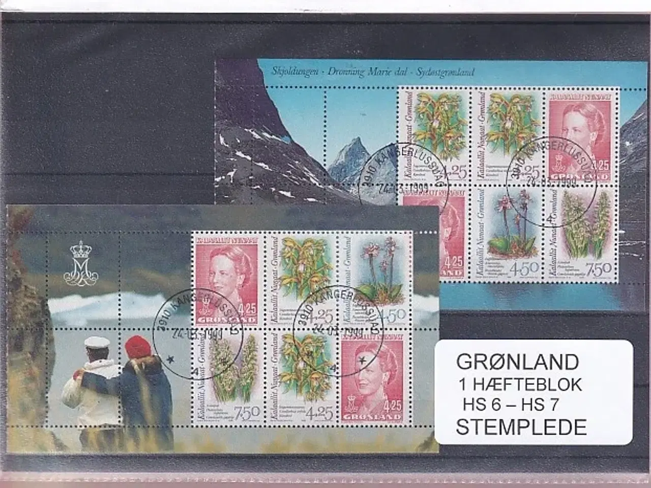 Billede 1 - Grønland - Hæfteblokke  HS 6 - HS 7 - Stemplet