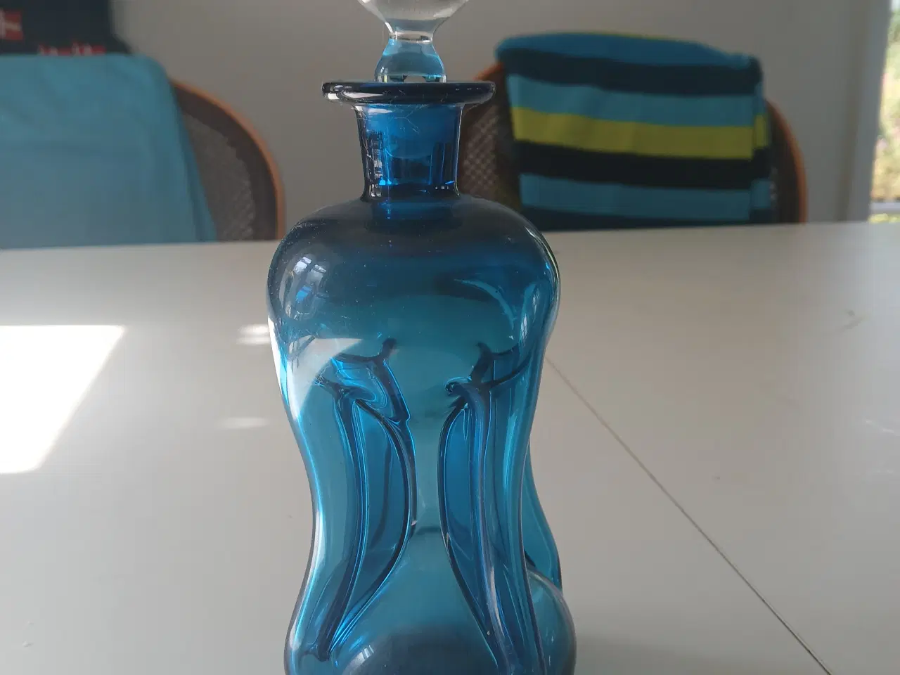 Billede 1 - Holmegaard blå klukflaske