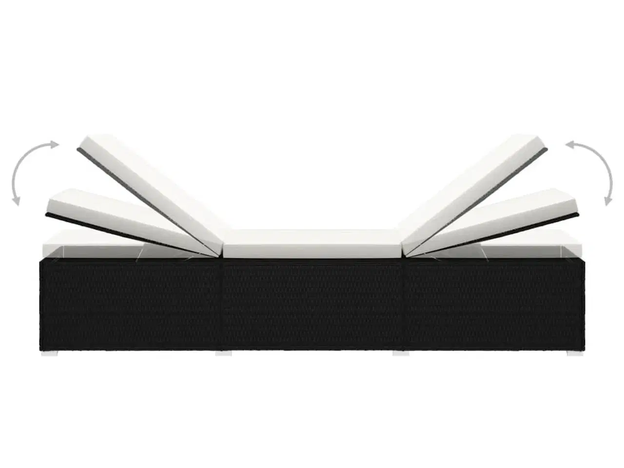 Billede 7 - Liggestole 3 dele med tebord polyrattan sort