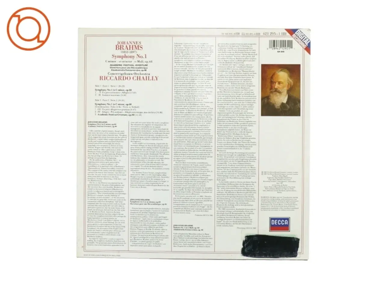 Billede 4 - Brahms, Symphony no 1 fra Decca (str. 30 cm)