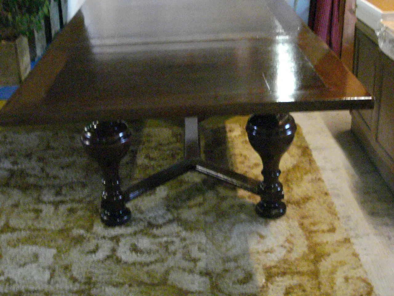 Billede 7 - Antikt egetræsbord med 2 