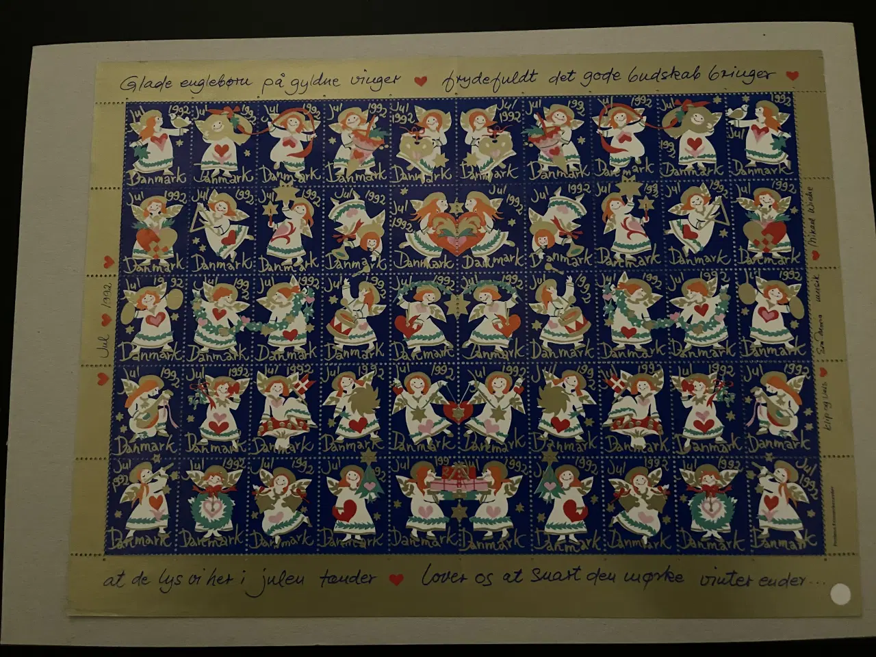 Billede 5 - 8 hele ark med julemærker