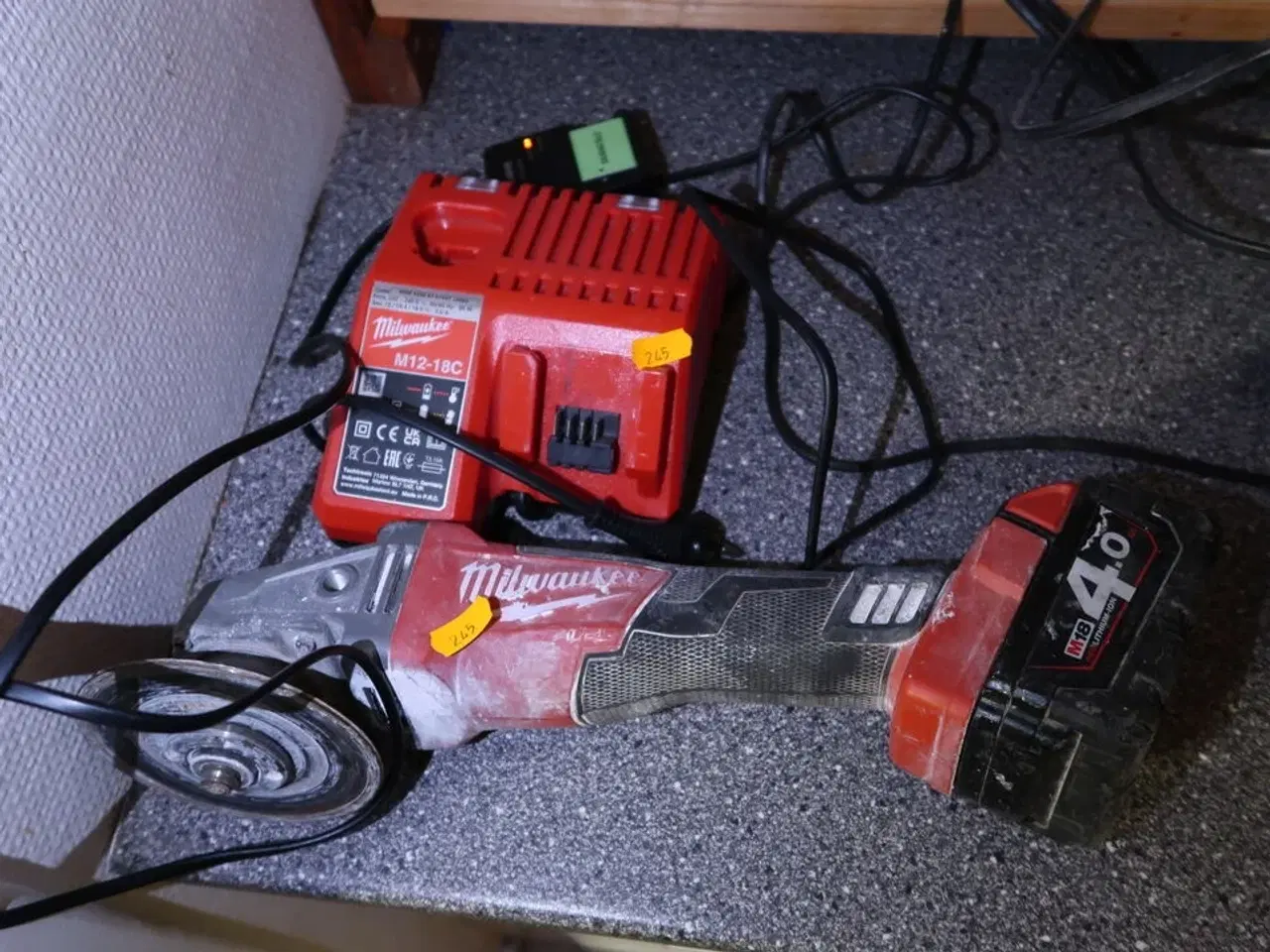 Billede 1 - Akku vinkelsliber MILWAUKEE M18 CAG125X med batteri og lader