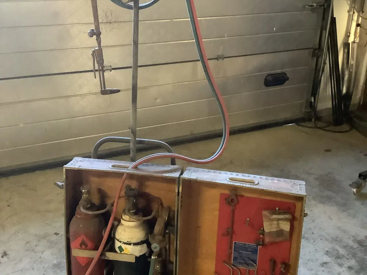 Billede 1 - Skærebrænder  gas og iltsæt med 2  ejerflasker