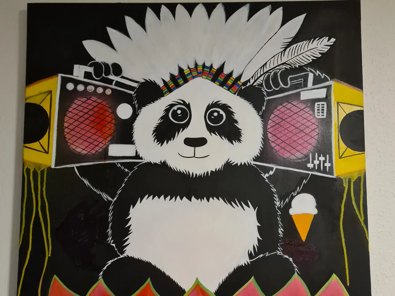 Billede 1 - Maleri med panda