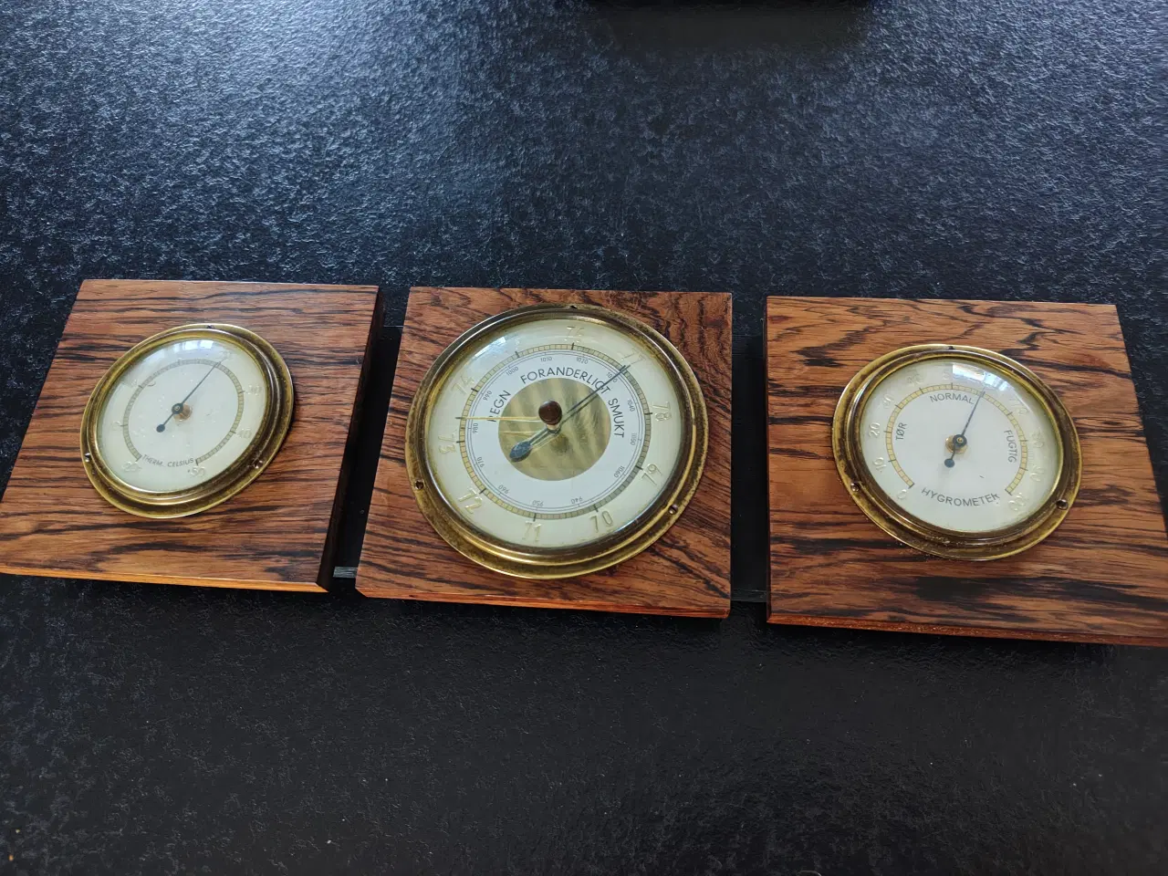 Billede 5 - Flot vejrstation i palisandertræ