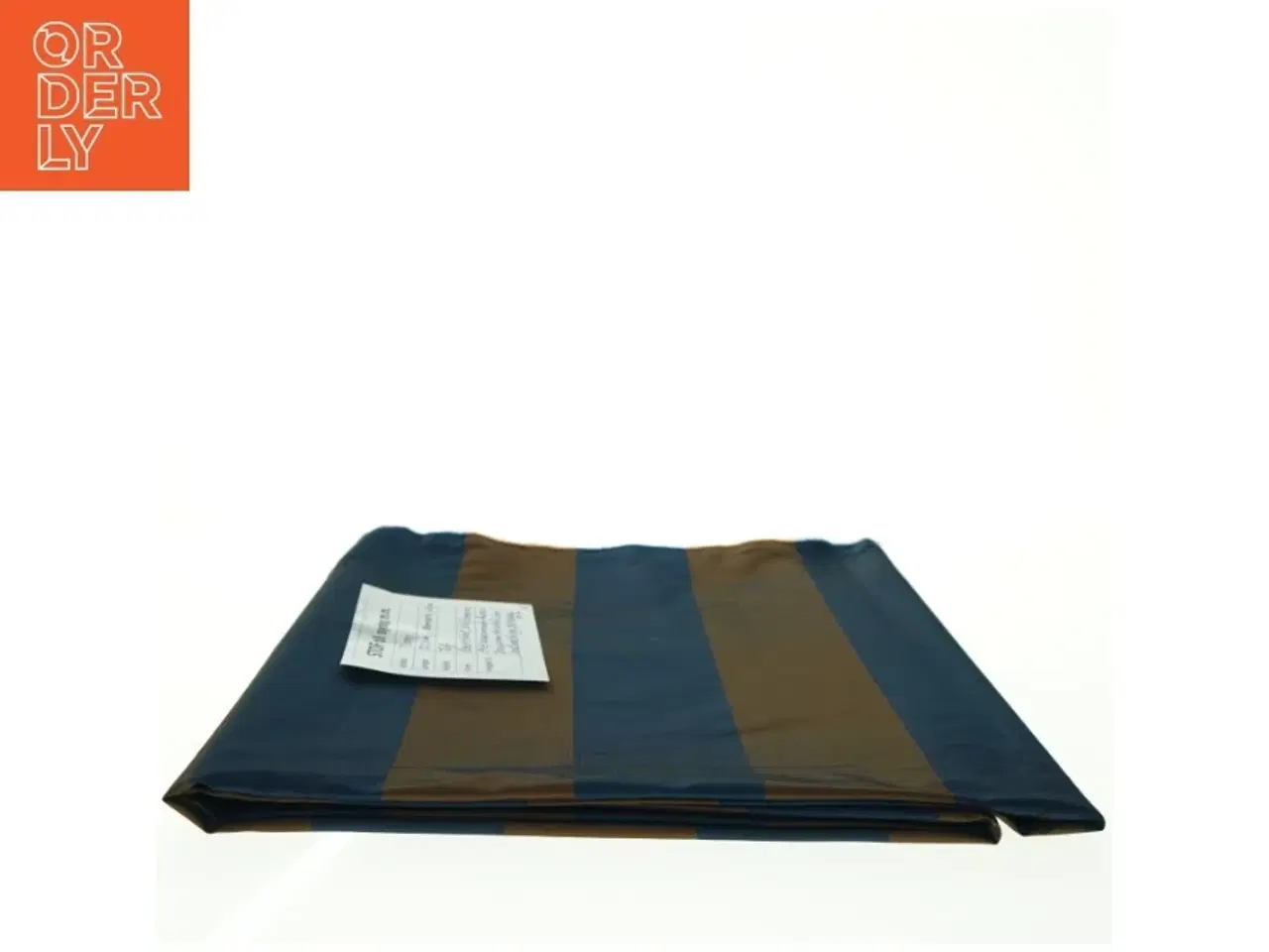 Billede 2 - Stof, taft, tværstribet, blå og cognac (78 cm x 820 cm)