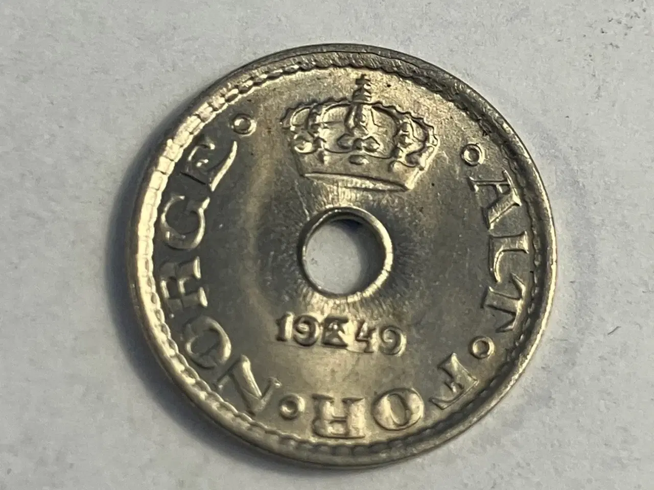 Billede 1 - 10 Øre 1949 Norge