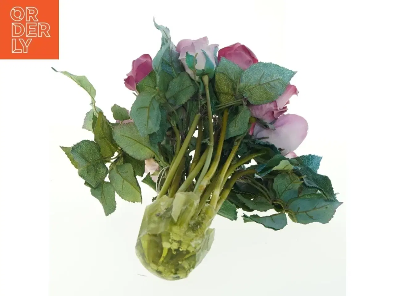 Billede 5 - Kunstige roser i lyserød (str. 36x32 cm)