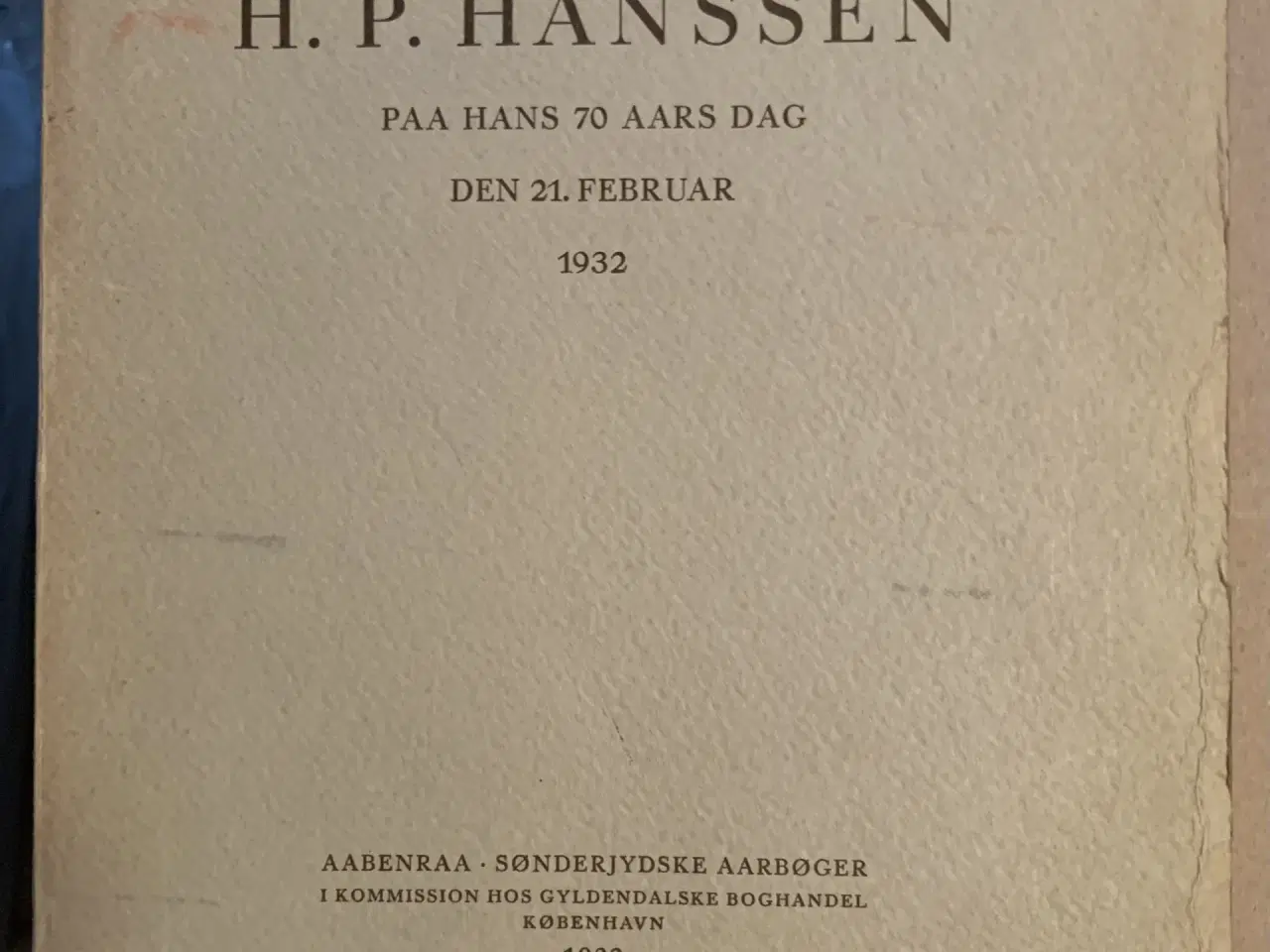 Billede 1 - Festskrift for H.P. Hansen,bog