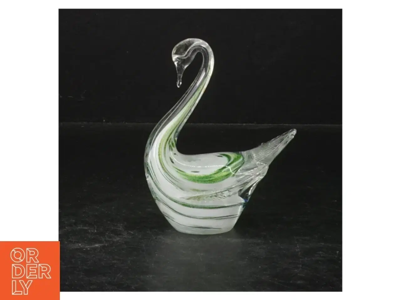 Billede 1 - Glasfigur af en svane (str. 12,5 cm)
