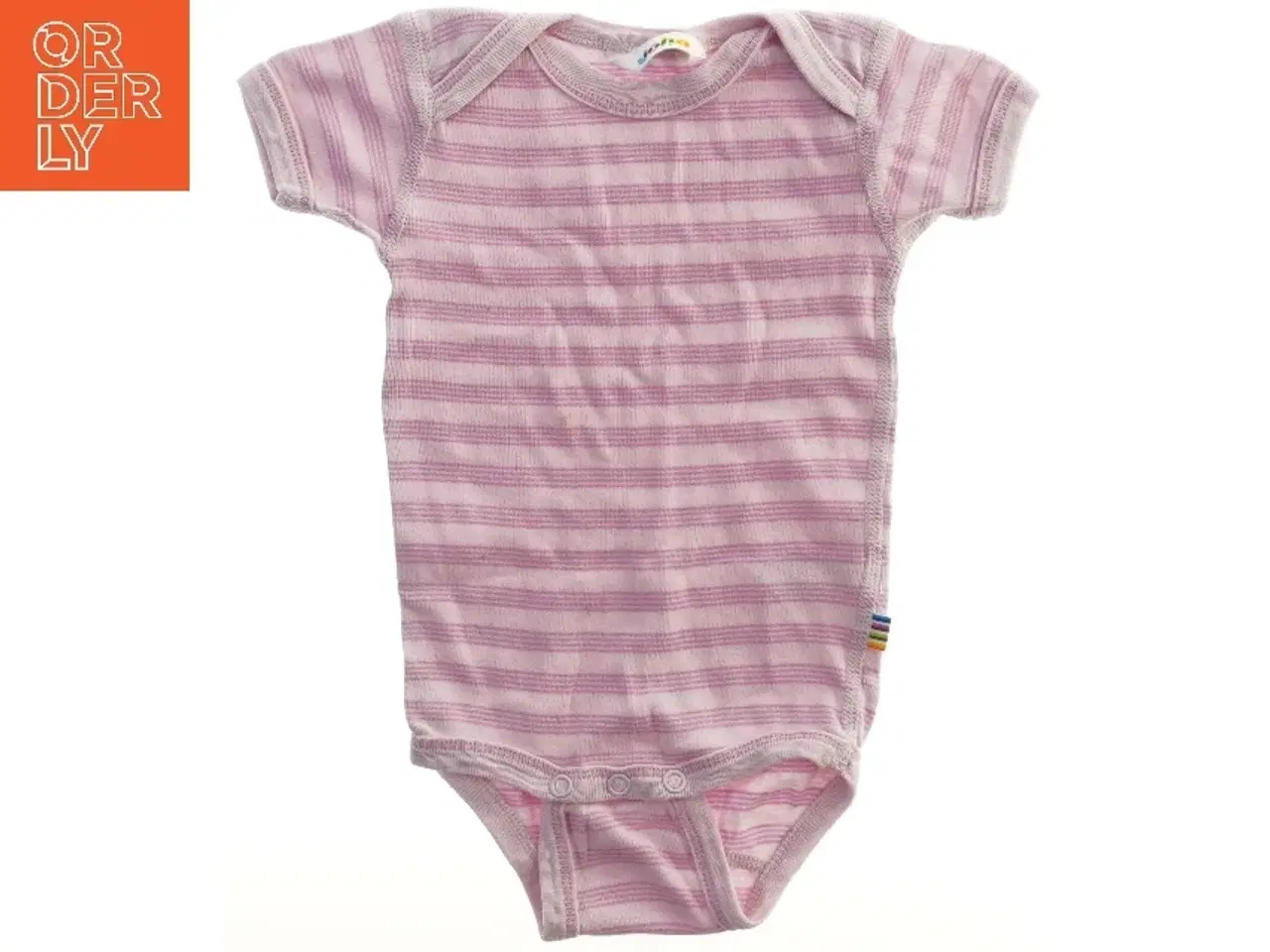 Billede 2 - Lyserød stribet bodystocking til børn fra Joha (str. 68)