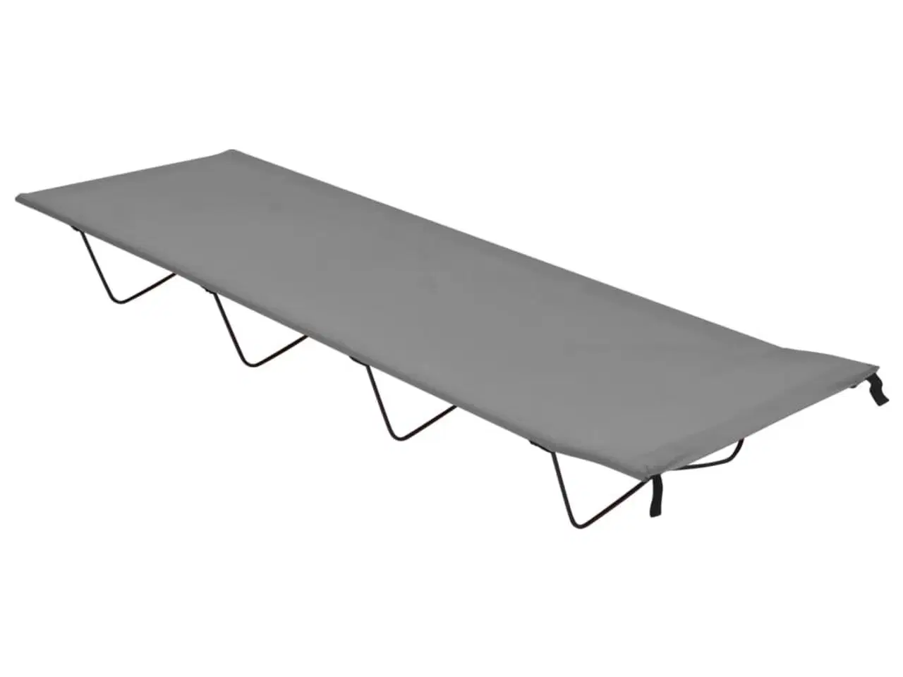 Billede 2 - Campingsenge 2 stk. 180x60x19 cm oxfordstof og stål grå