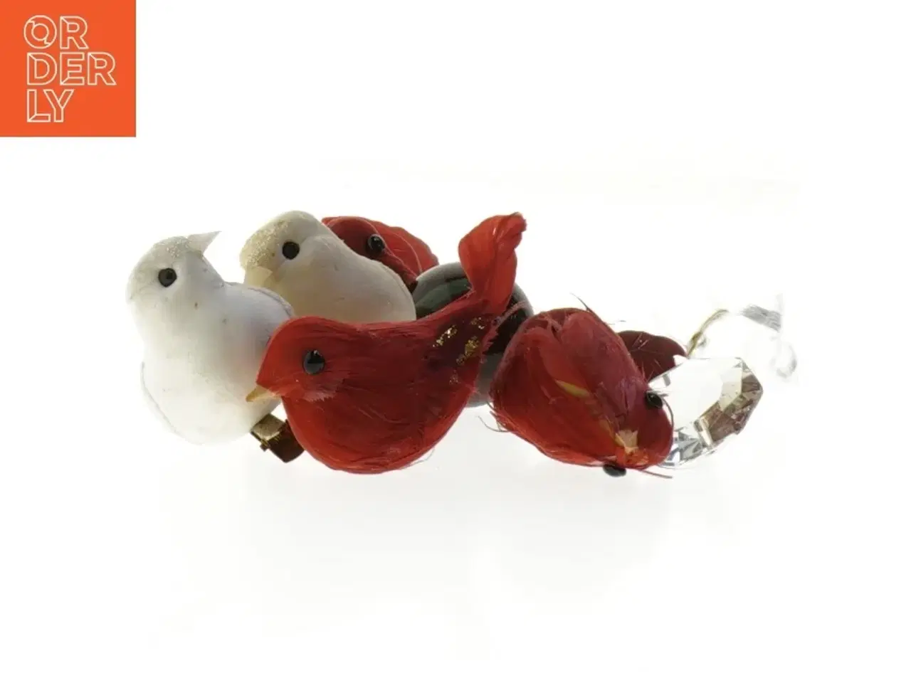 Billede 2 - Dekorationsfugle med krystaller (str. 3-10 cm)