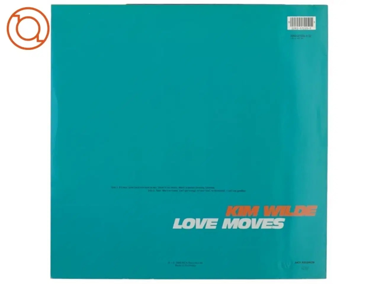 Billede 2 - Lp plade kim wilde love moves fra Mca Records (str. 31 x 31 cm)