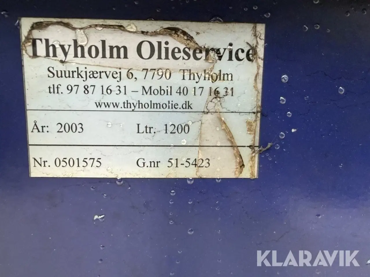 Billede 7 - Spildolietank Thyholm Olieservice