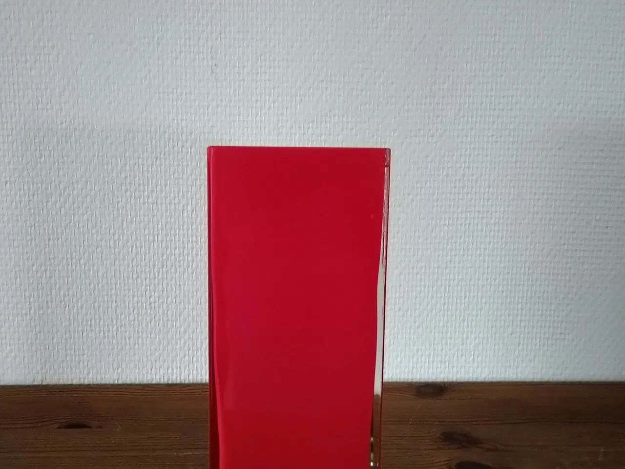 Billede 3 - Nuutajärvi Sonetti - Super Flot Rød Glasvase