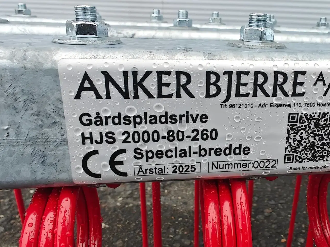 Billede 13 - Egholm Anker Bjerre Riven 150cm 150cm gårdrive, 3-rækket