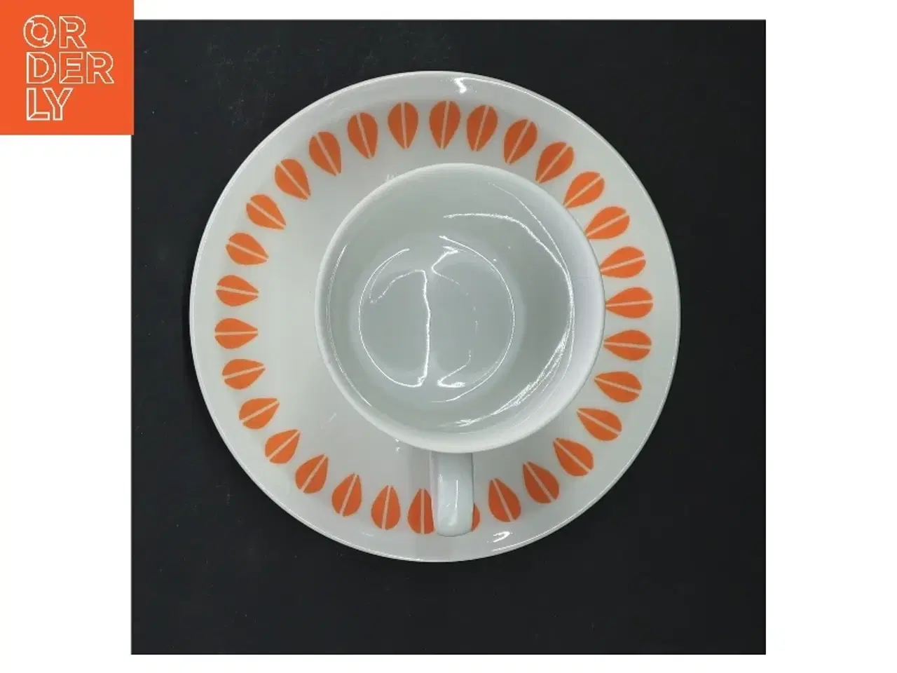 Billede 2 - Original Lotus Lyngby Kaffekop med underkop. Flot stand (str. Ø 13 og 7,5 cm)