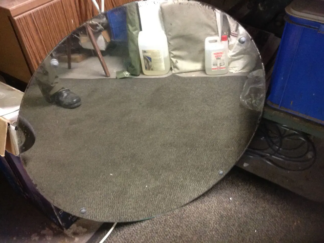 Billede 1 - Antik spejl rund