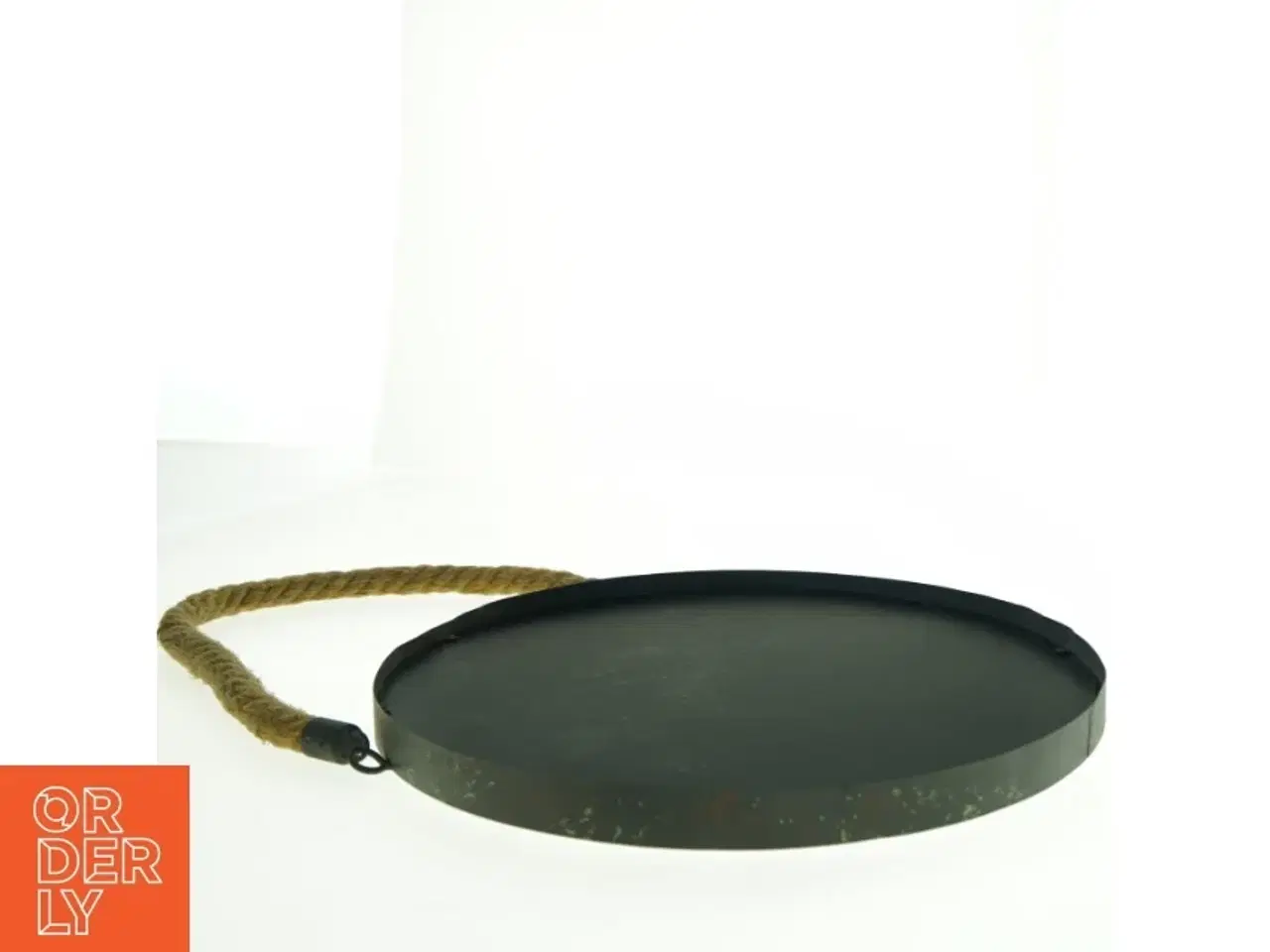 Billede 4 - Rundt vægspejl med rebophæng (str. 55 x 34 cm)