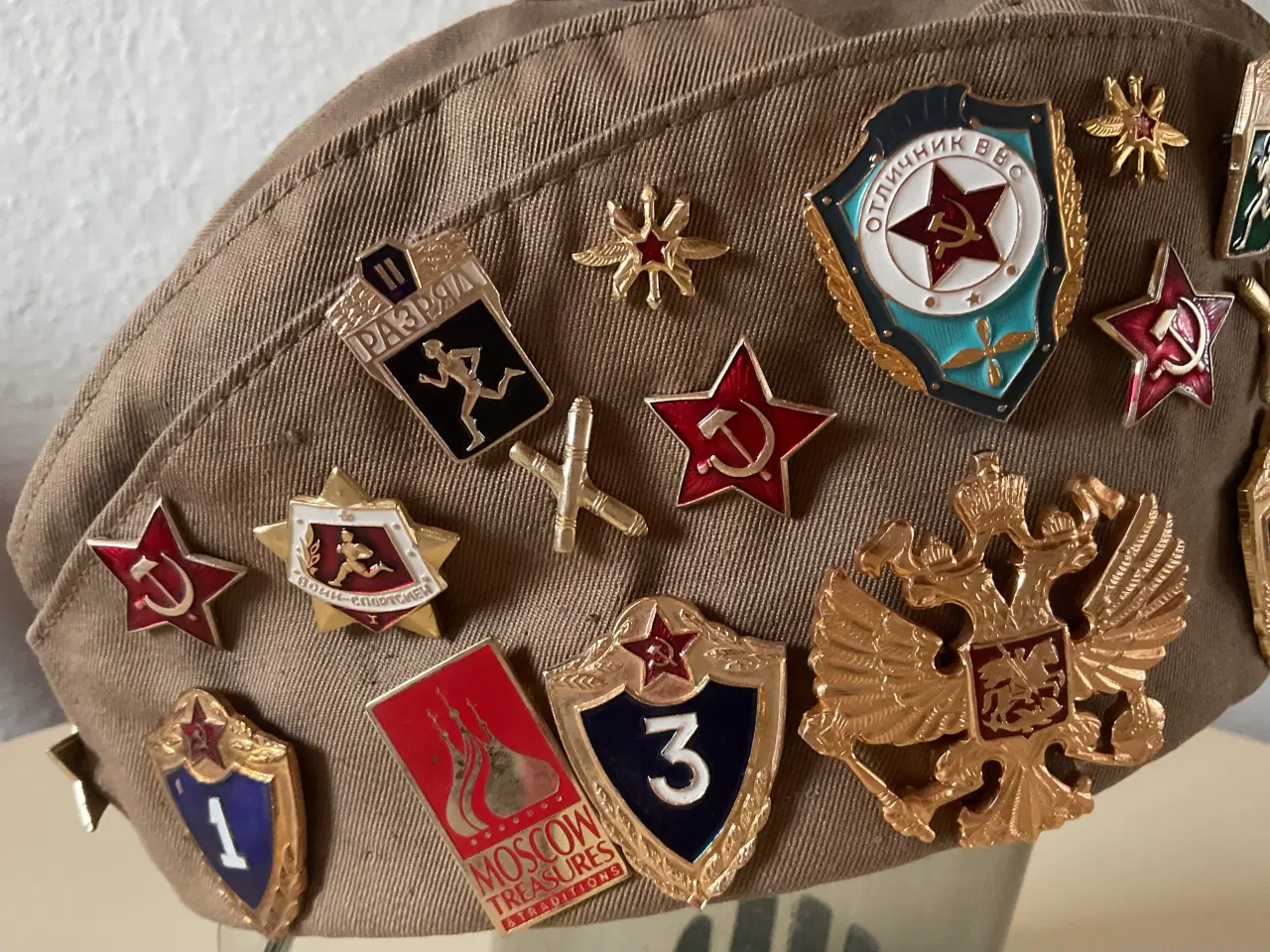 Billede 2 - Sovjetisk militær kasket med emblemer