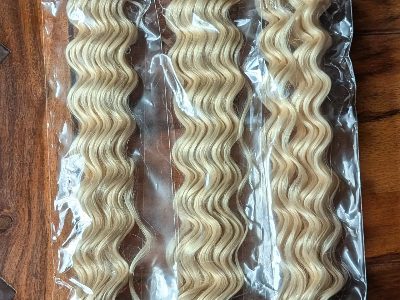 Billede 15 - 3 bundter blonde human hair deep wave 76 cm