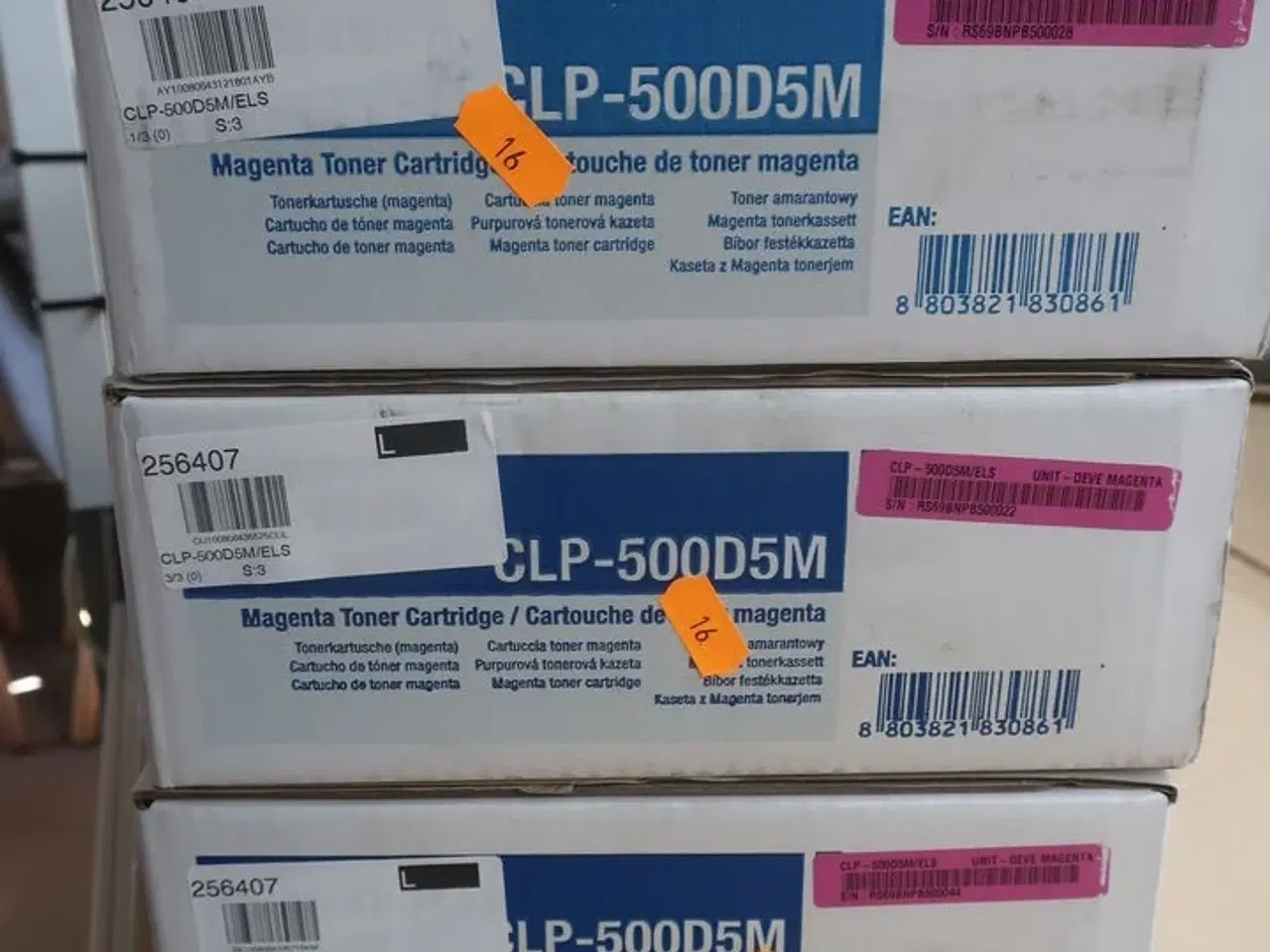 Billede 2 - 3 stk. toner SAMSUNG CLP-500D5M