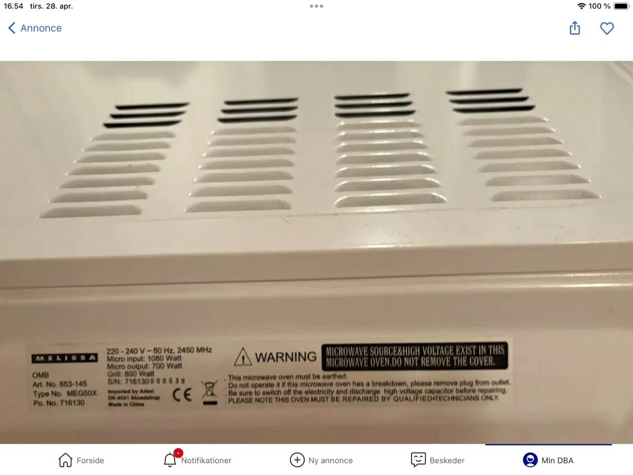 Billede 3 - Microbølgeovn Melissa