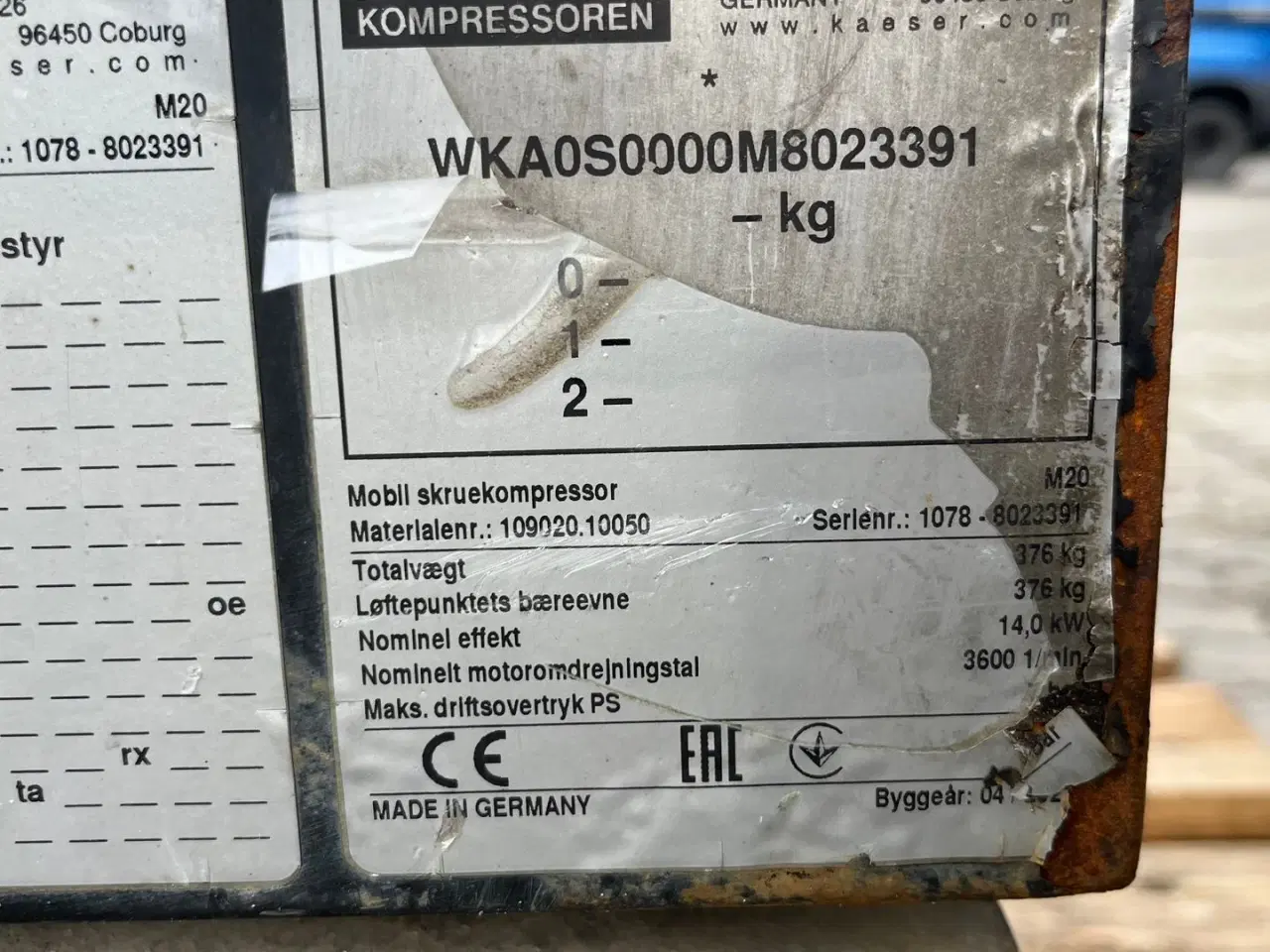 Billede 4 - Kaeser M20 2m3 på ski