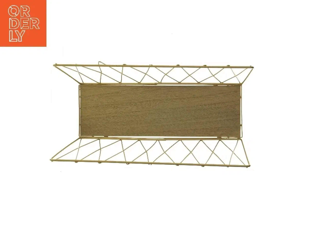 Billede 3 - Guldfarvet magasinholder (str. 30,5x37,5 cm)