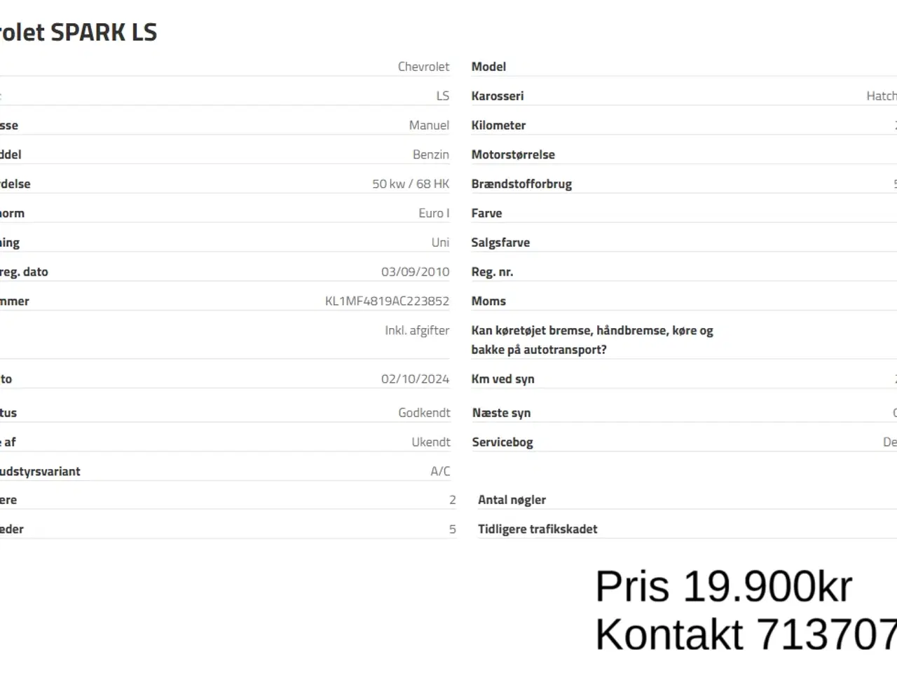 Billede 12 - Perfekt spark MED SYN Kan hjælpe med nummerplade (