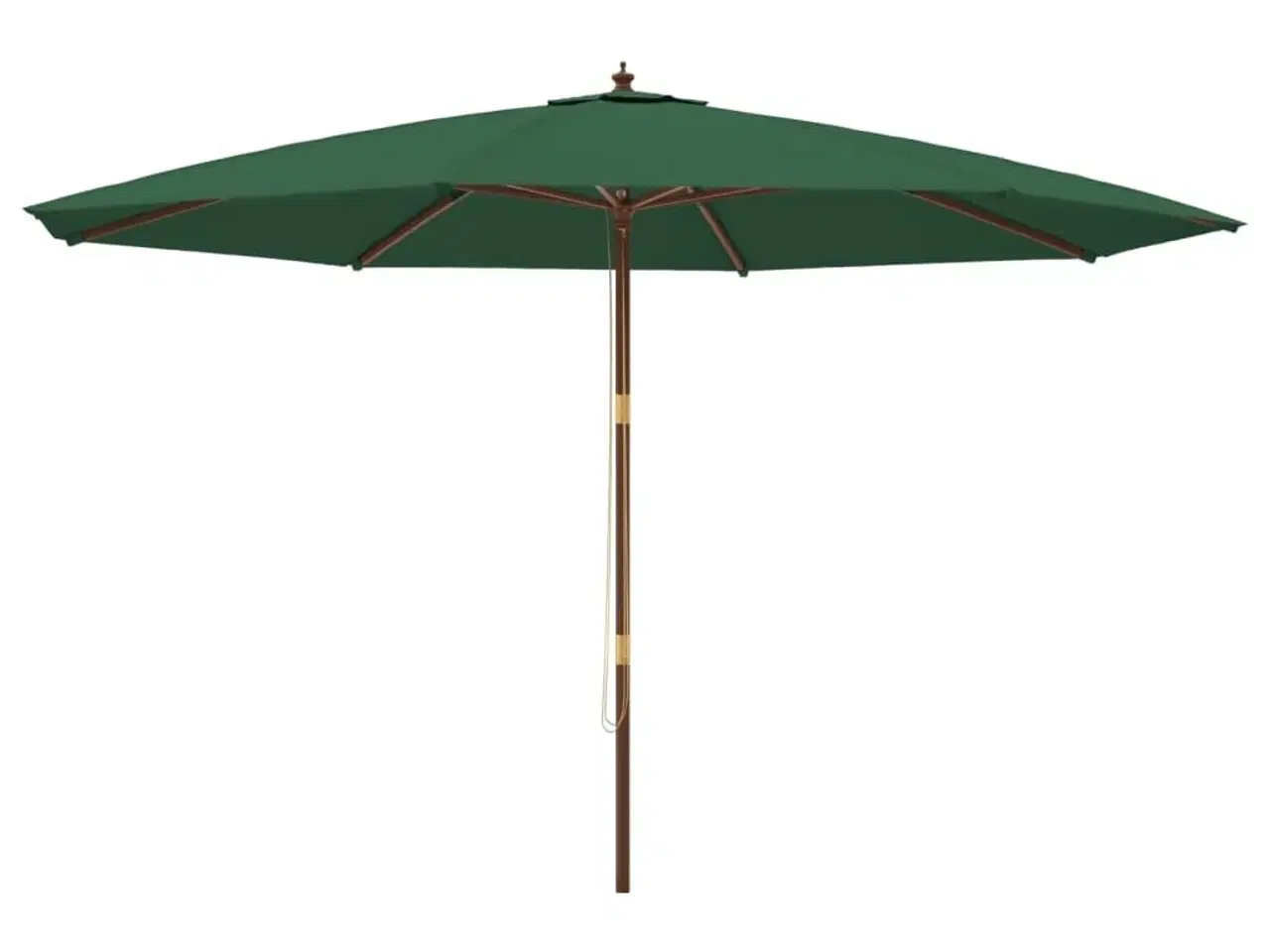 Billede 2 - Haveparasol med træstang 400x273 cm grøn