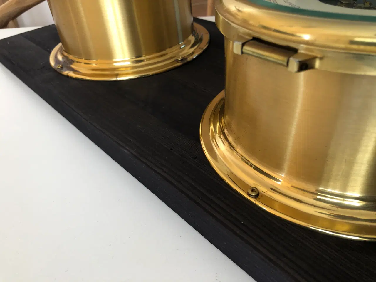 Billede 9 - Schatz skibsur og barometer på bejset plade