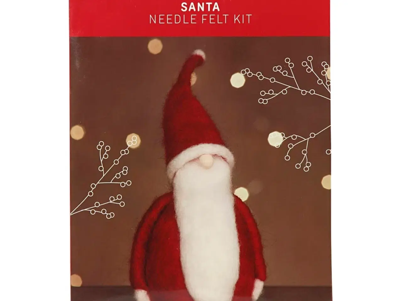 Billede 1 - DIY Julemand til Nålfilting - 20 cm Sæt